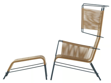 FIFTY - Garden armchair with footstool by Ligne Roset - view 3